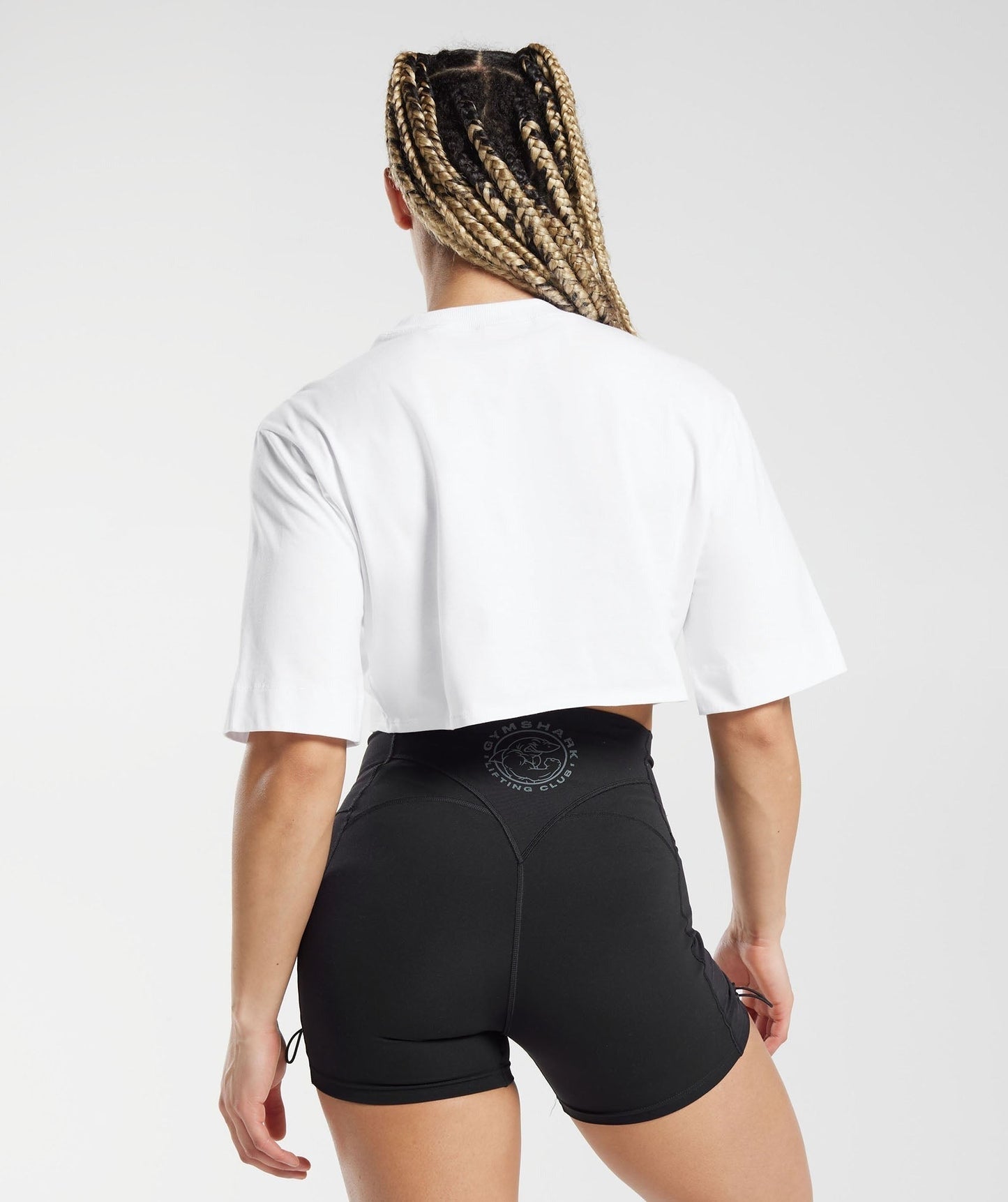 Gymshark Cotton Boxy Crop Top - White