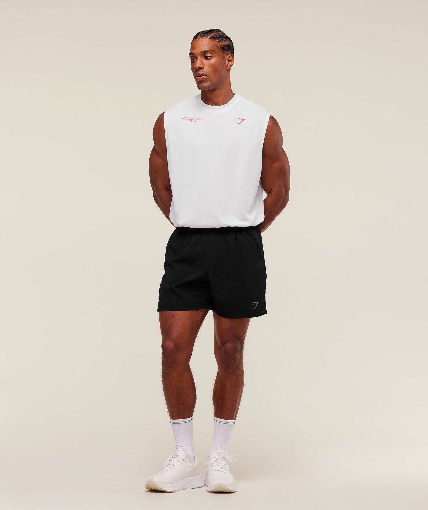 Gymshark Conditioning Club Tank - White/Energy Pink