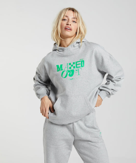 Gymshark Maxed Out Hoodie - Light Grey Marl