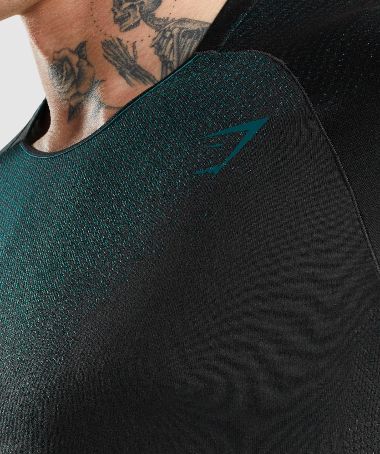 Gymshark Apex Contrast T-Shirt - Black/Teal
