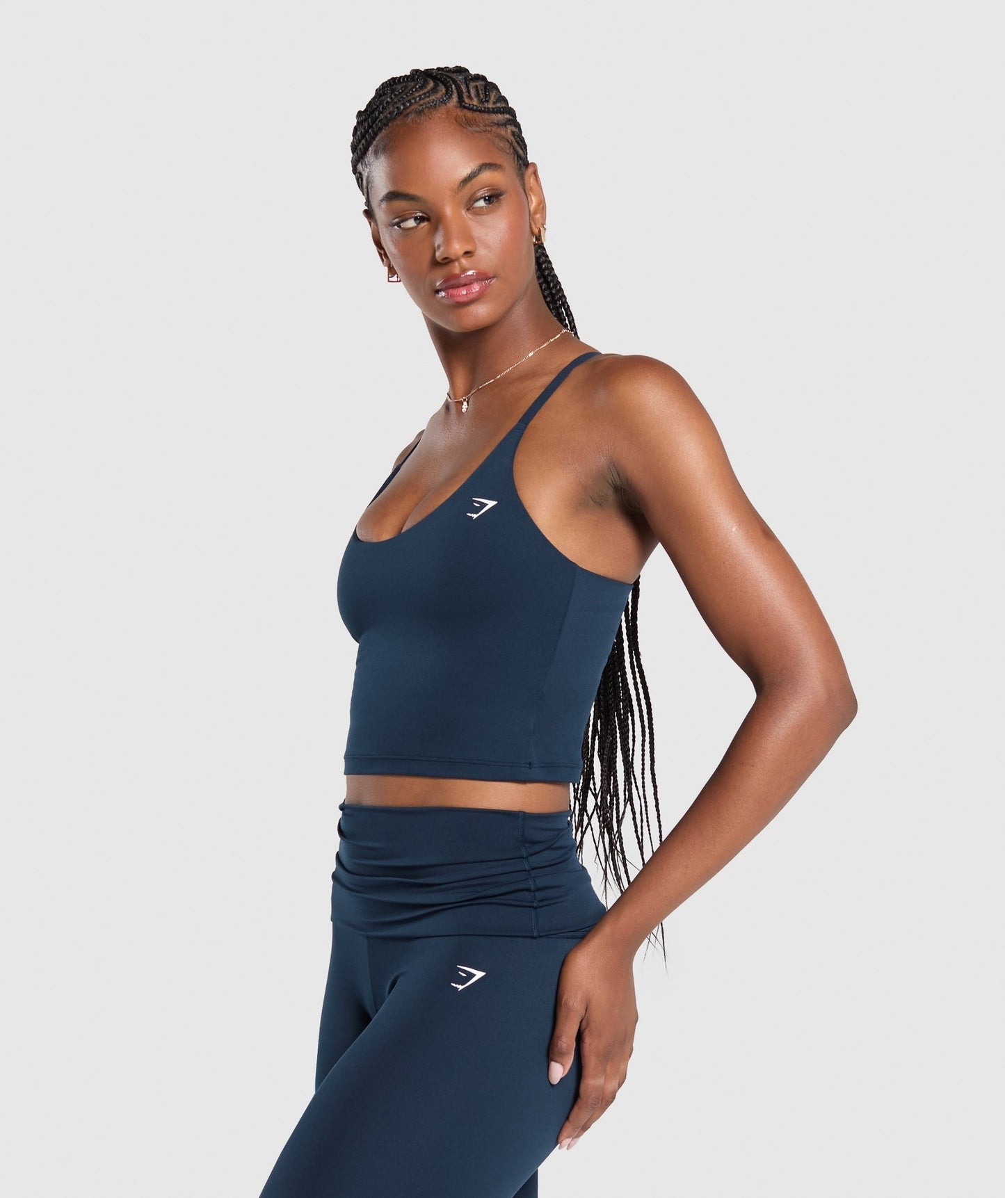 Gymshark Training Cami Tank With Shelf - Navy