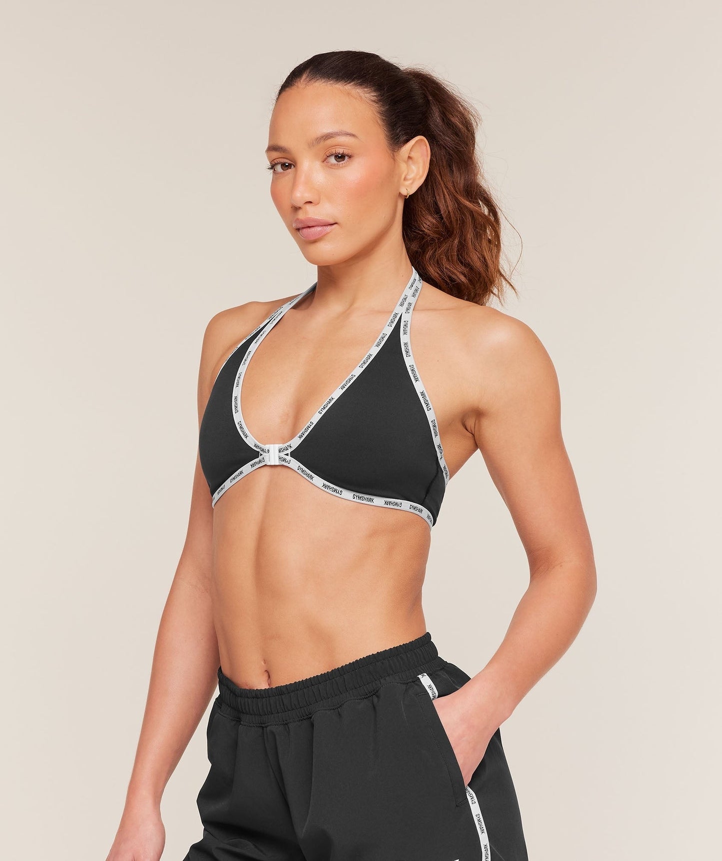 Gymshark Micro Logo Clasp Minimal Bra - Black