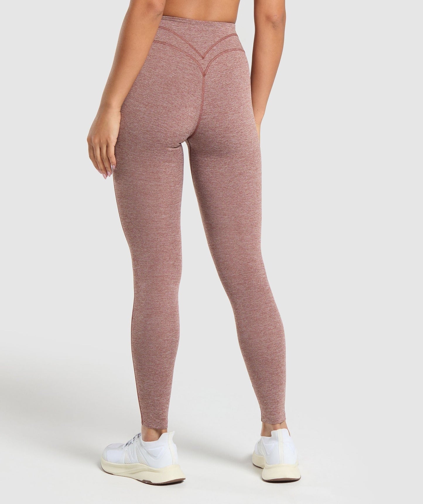 Gymshark Heart Marl Leggings - Rust Brown