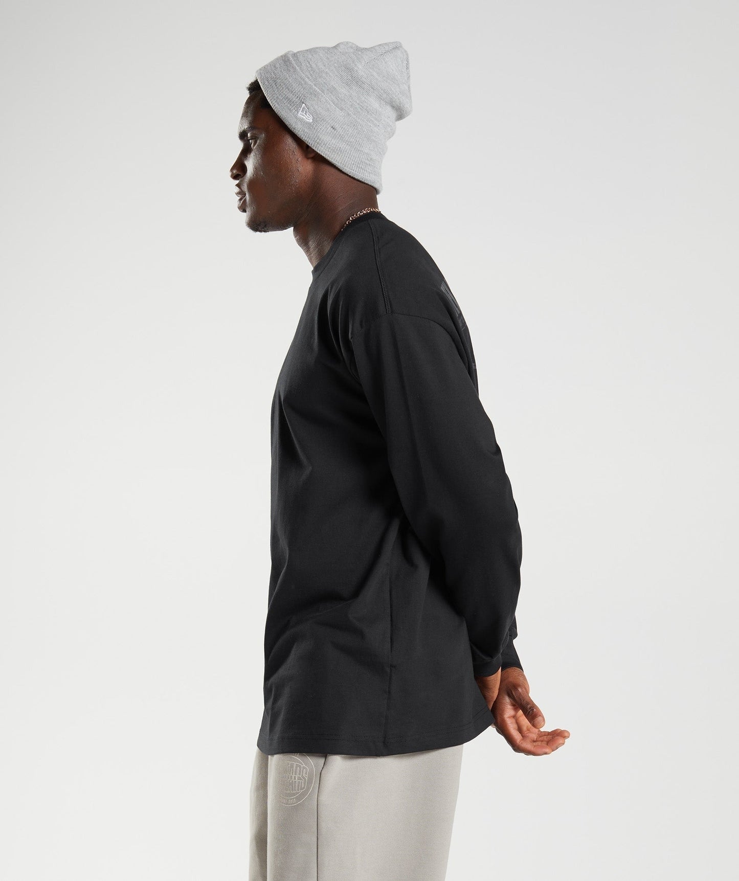 Gymshark GS10 Year Oversized Long Sleeve T-Shirt - Black