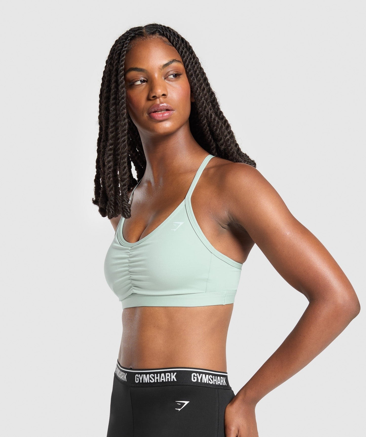 Gymshark Ruched Sports Bra - Morning Blue