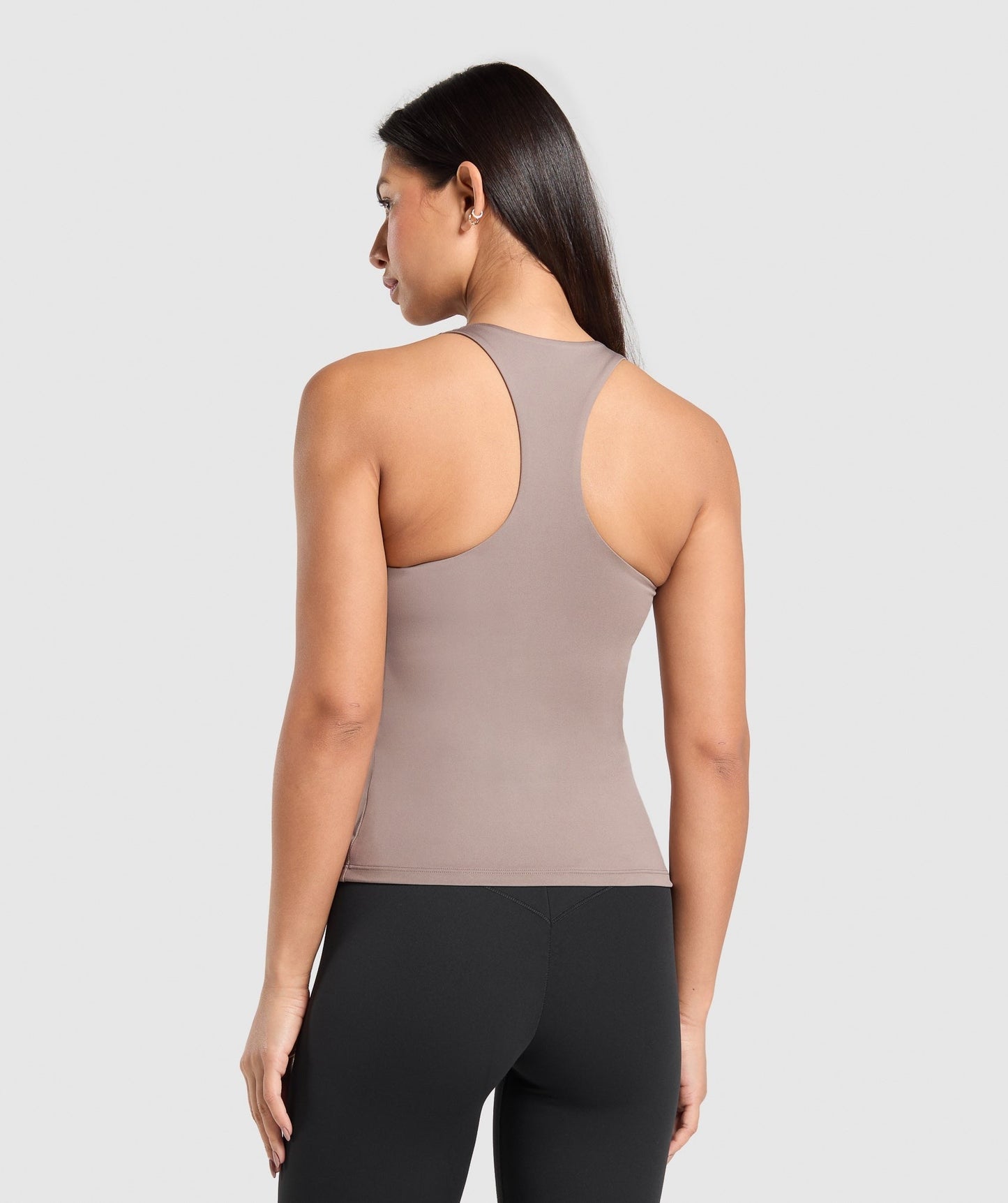 Gymshark Everyday Racer Back Tank with Shelf - Lifestyle Brown
