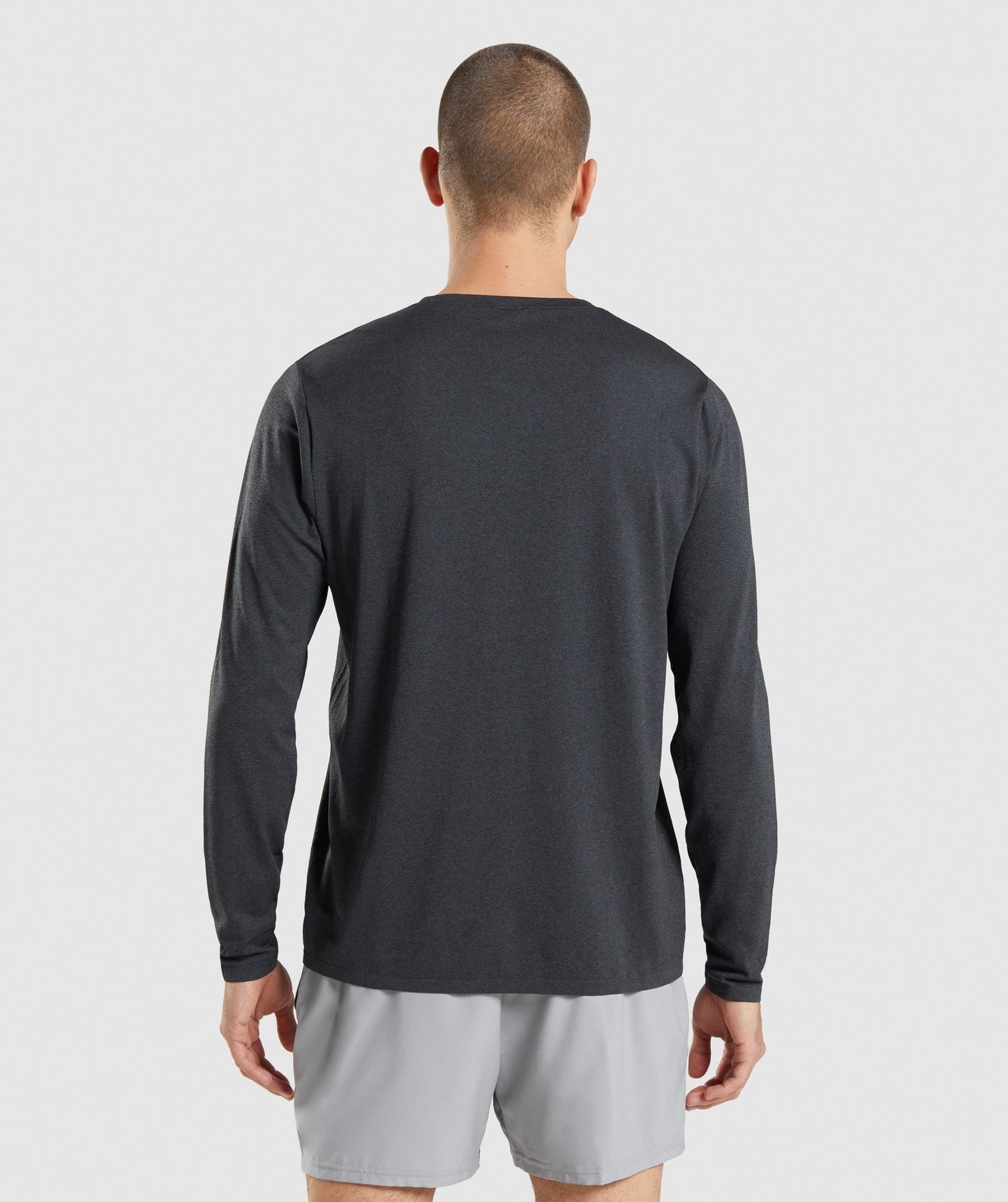 Gymshark Arrival Seamless Long Sleeve T-Shirt - Black Marl