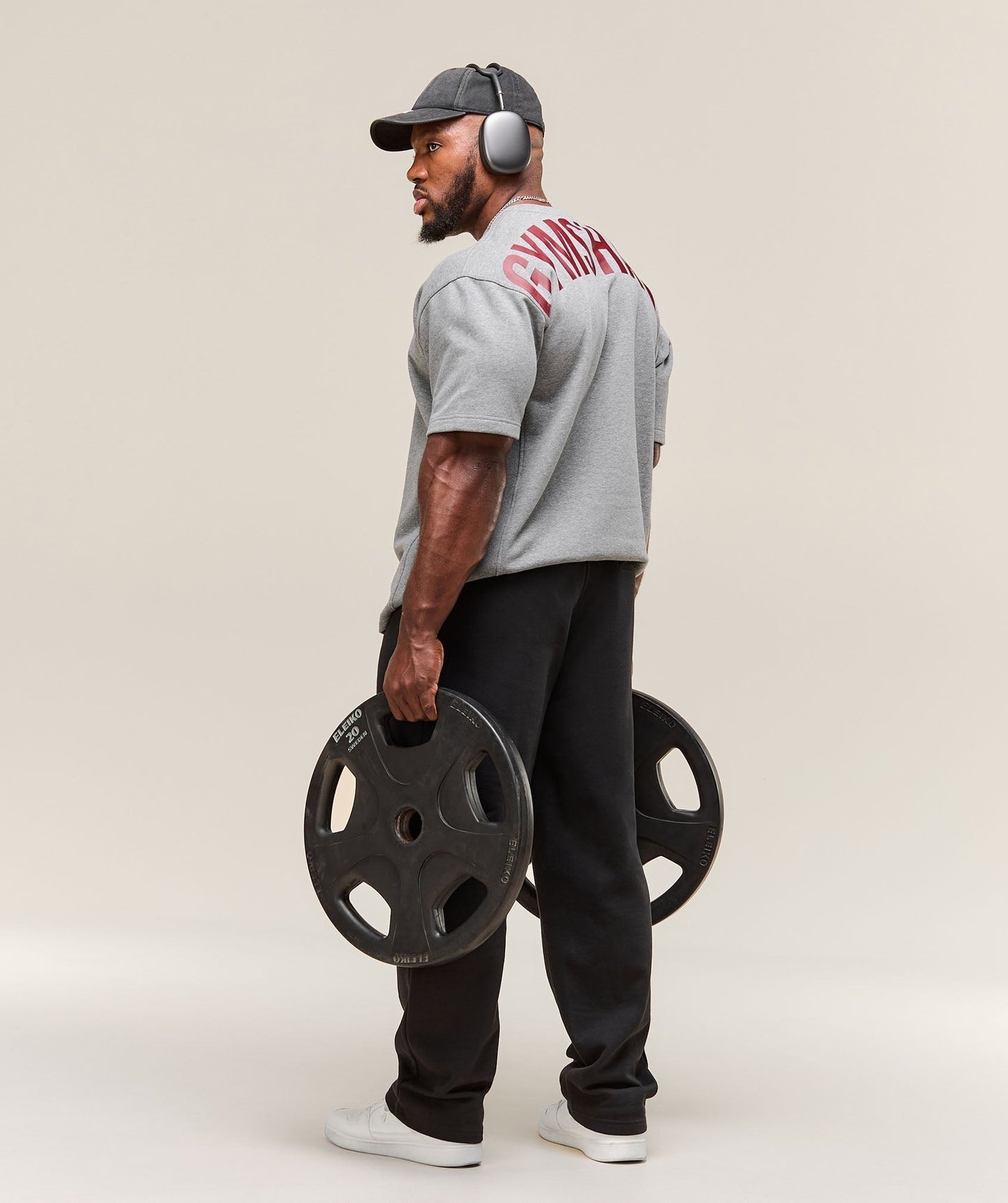 Gymshark Power Short Sleeve Crew - Charcoal Core Marl