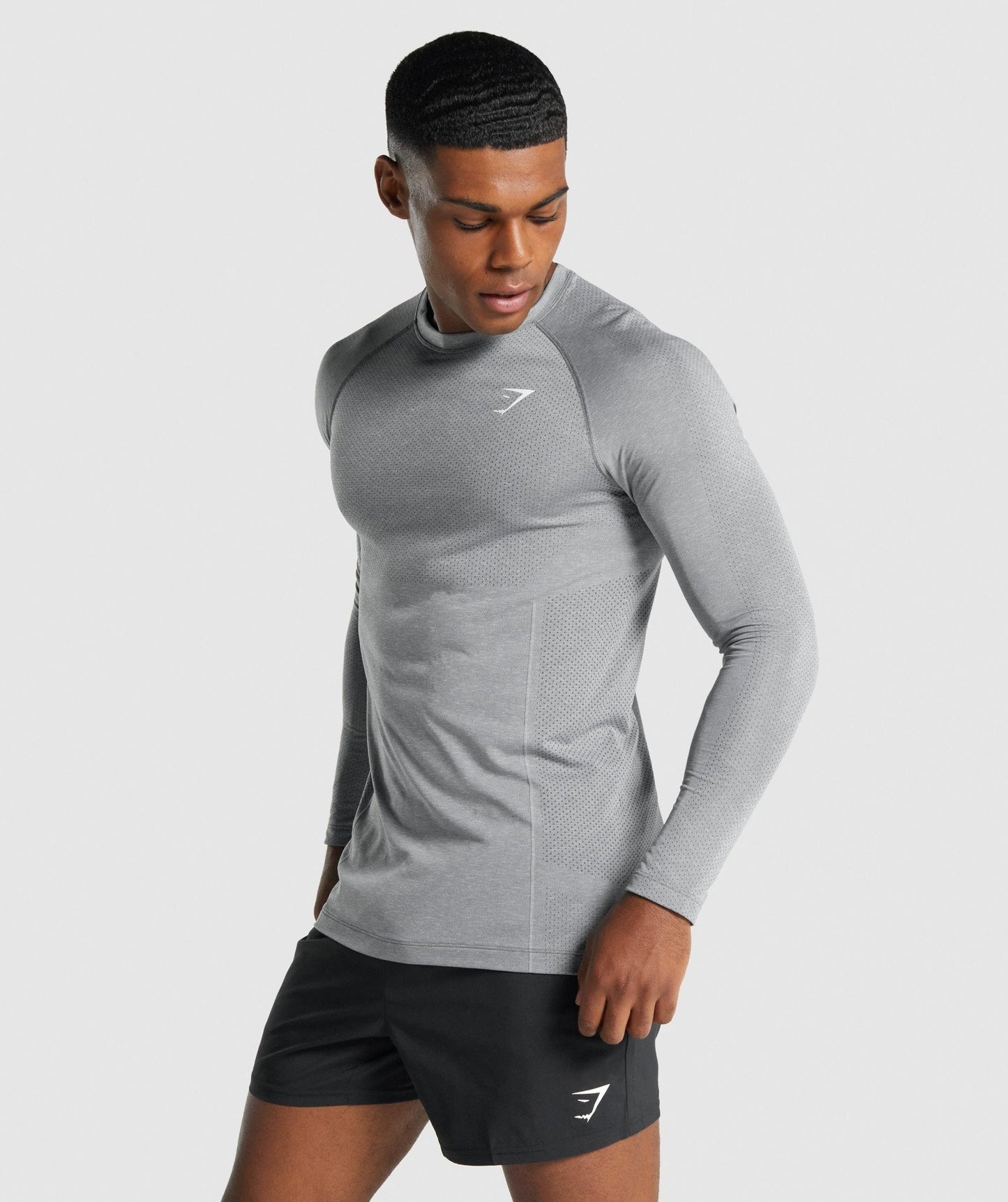 Gymshark Vital Light Long Sleeve T-Shirt - Charcoal Marl