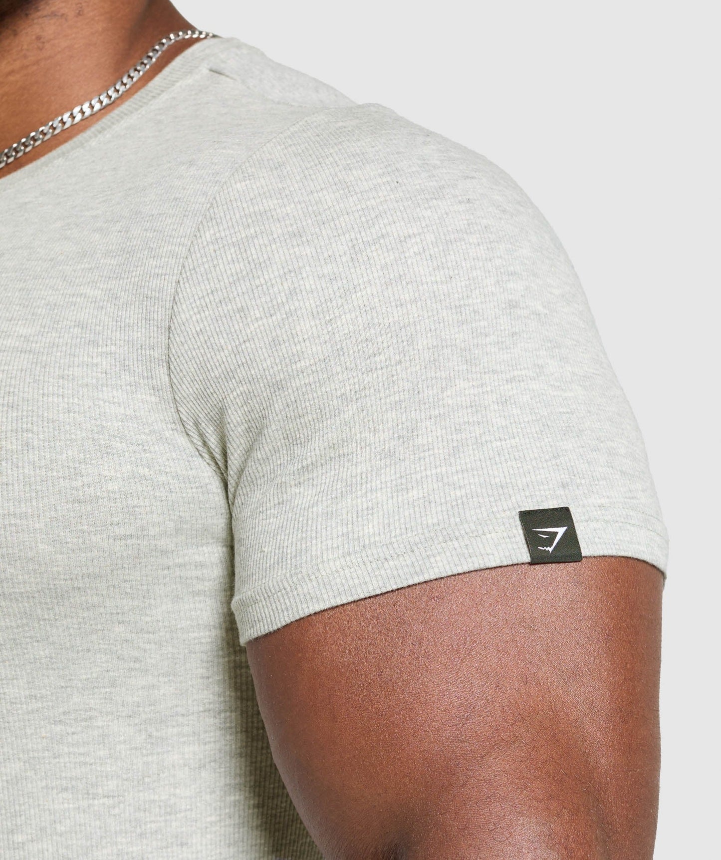 Gymshark Ribbed T-Shirt - Stone Grey Marl
