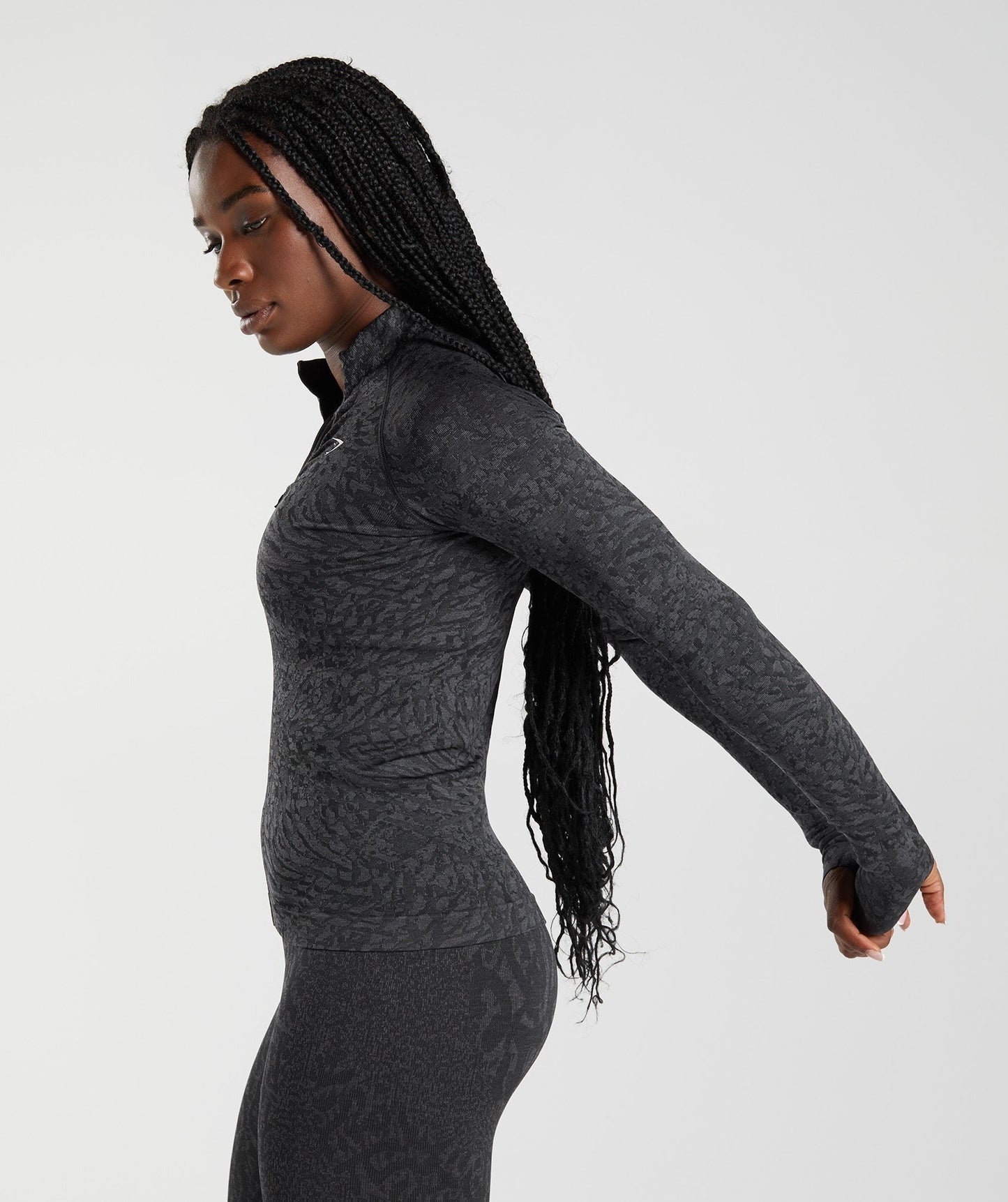 Gymshark Adapt Animal Zip Through - Wild | Black