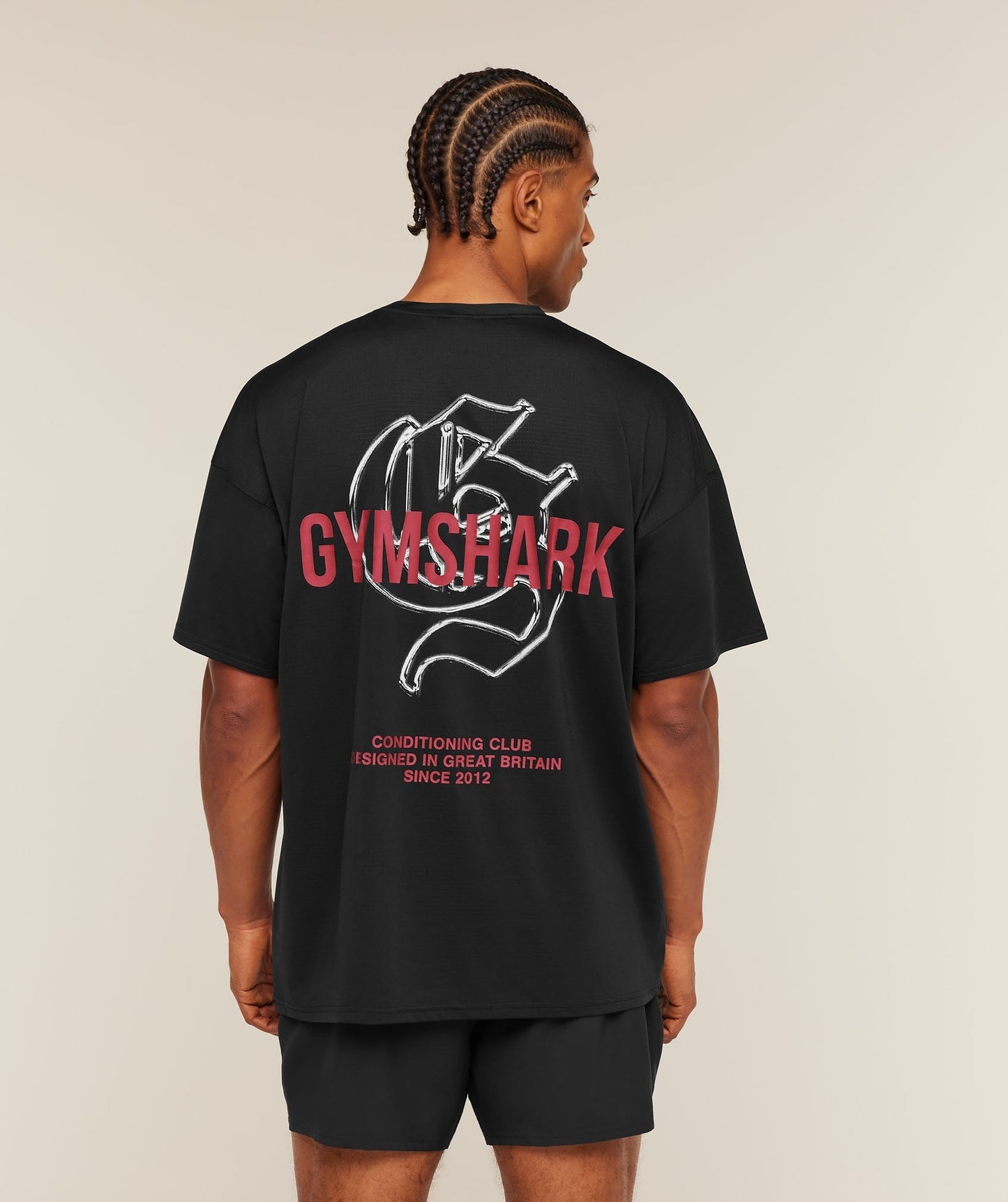 Gymshark Chrome Graphic T-Shirt - Black