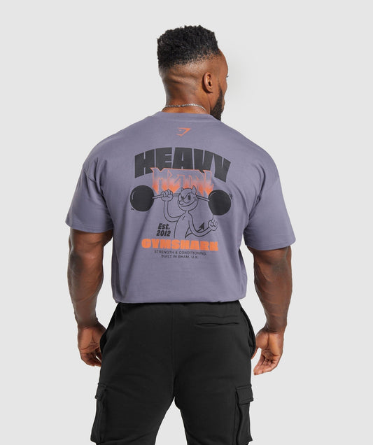 Gymshark Heavy Metal T-Shirt - Purple