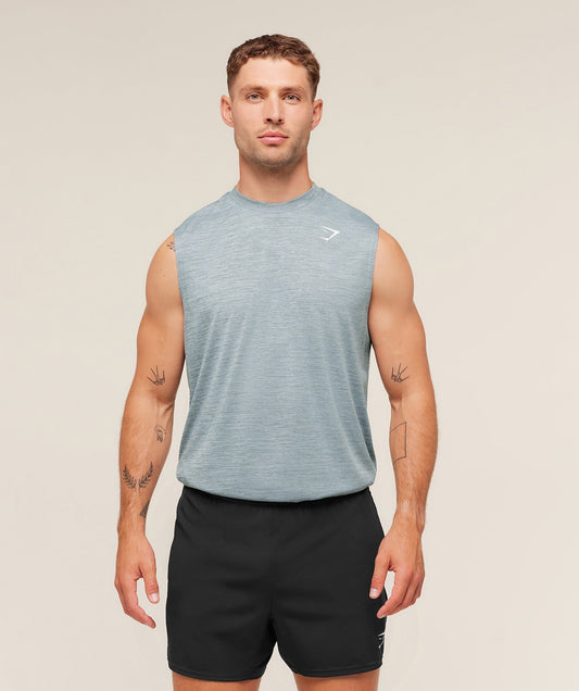 Gymshark Arrival Oversized Tank - Smoke Blue/Denim Grey