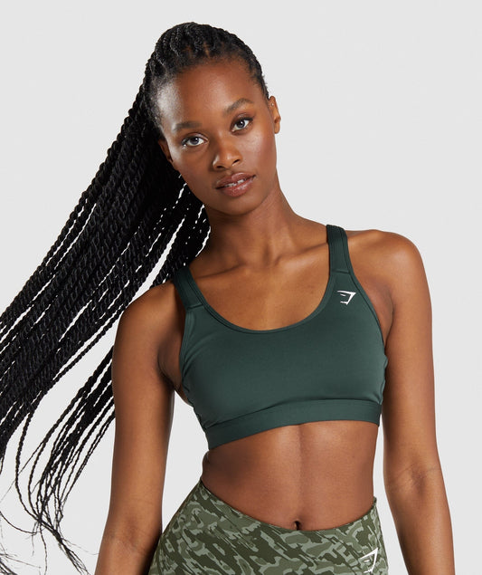 Gymshark Scoop Neck Sports Bra - Obsidian Green