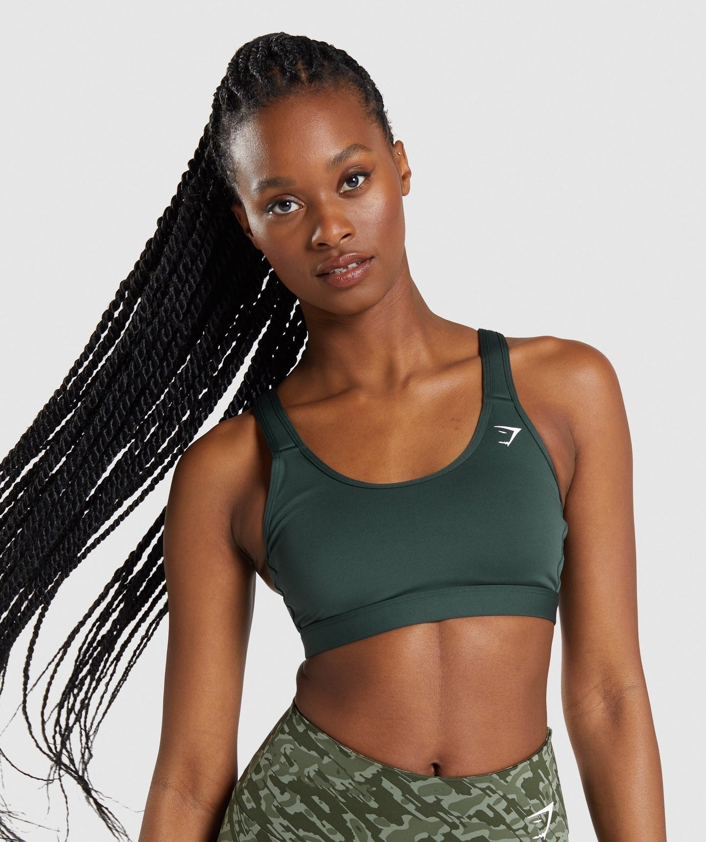 Gymshark Scoop Neck Sports Bra - Obsidian Green