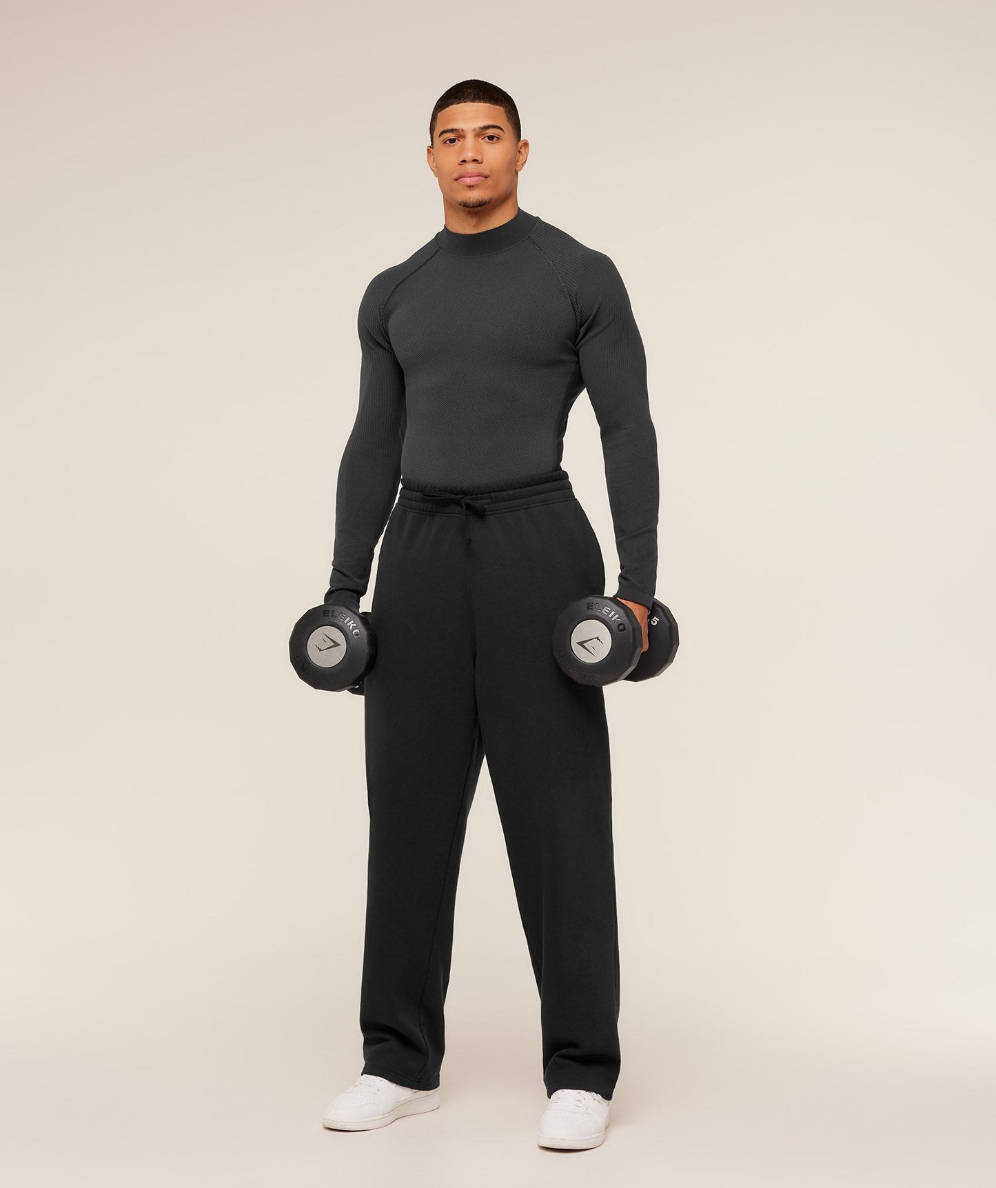 Gymshark Physique Long Sleeve T-Shirt - Grey/Black