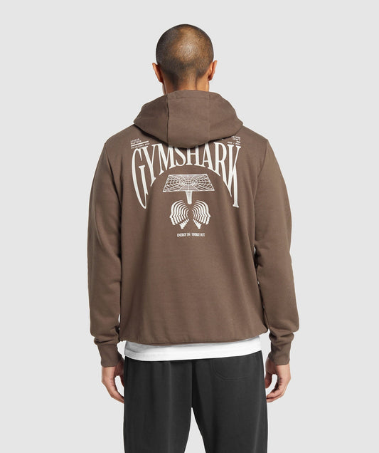 Gymshark Hybrid Wellness Hoodie - Penny Brown
