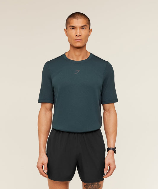 Gymshark Lightweight Seamless T-Shirt - GS Deep Petrol Blue/ Marl