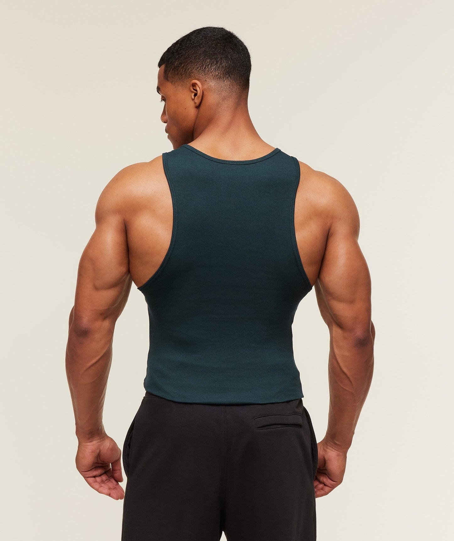 Gymshark Legacy Ribbed Tank - Deep Petrol Blue