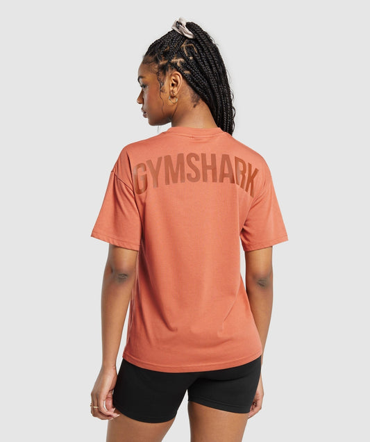 Gymshark GS Power Oversized T-Shirt - Terracotta Orange