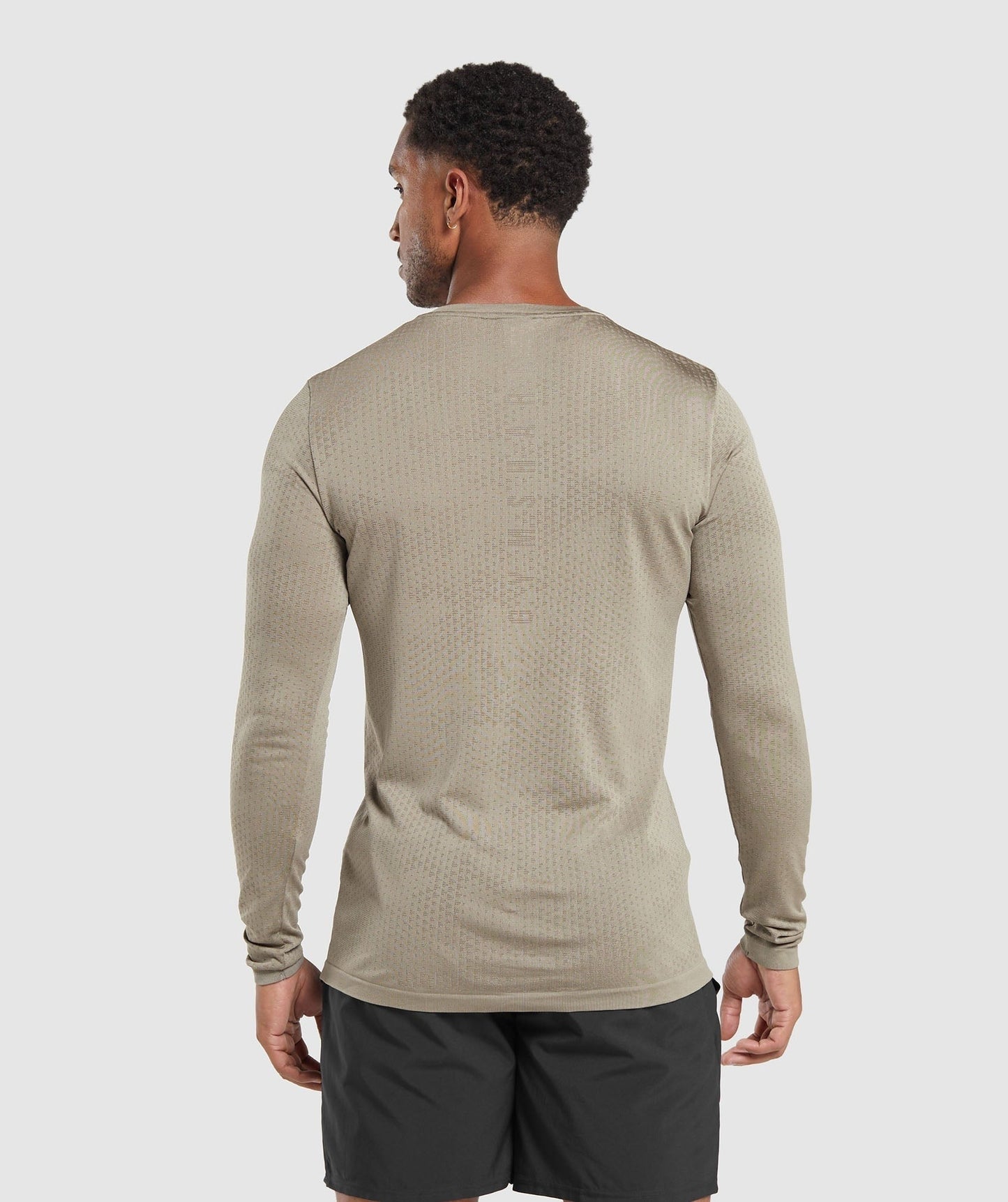 Gymshark Sport Seamless Long Sleeve T-Shirt - Linen Brown/Camo Brown