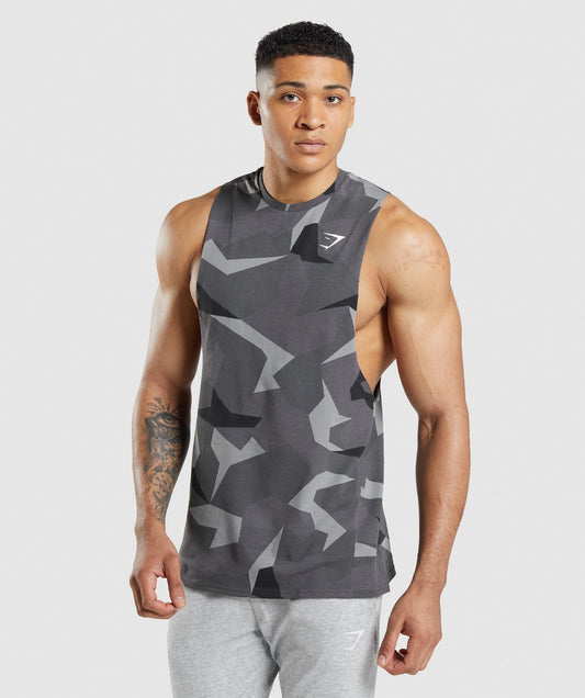 Gymshark Critical 2.0 Drop Arm Tank - Black Print