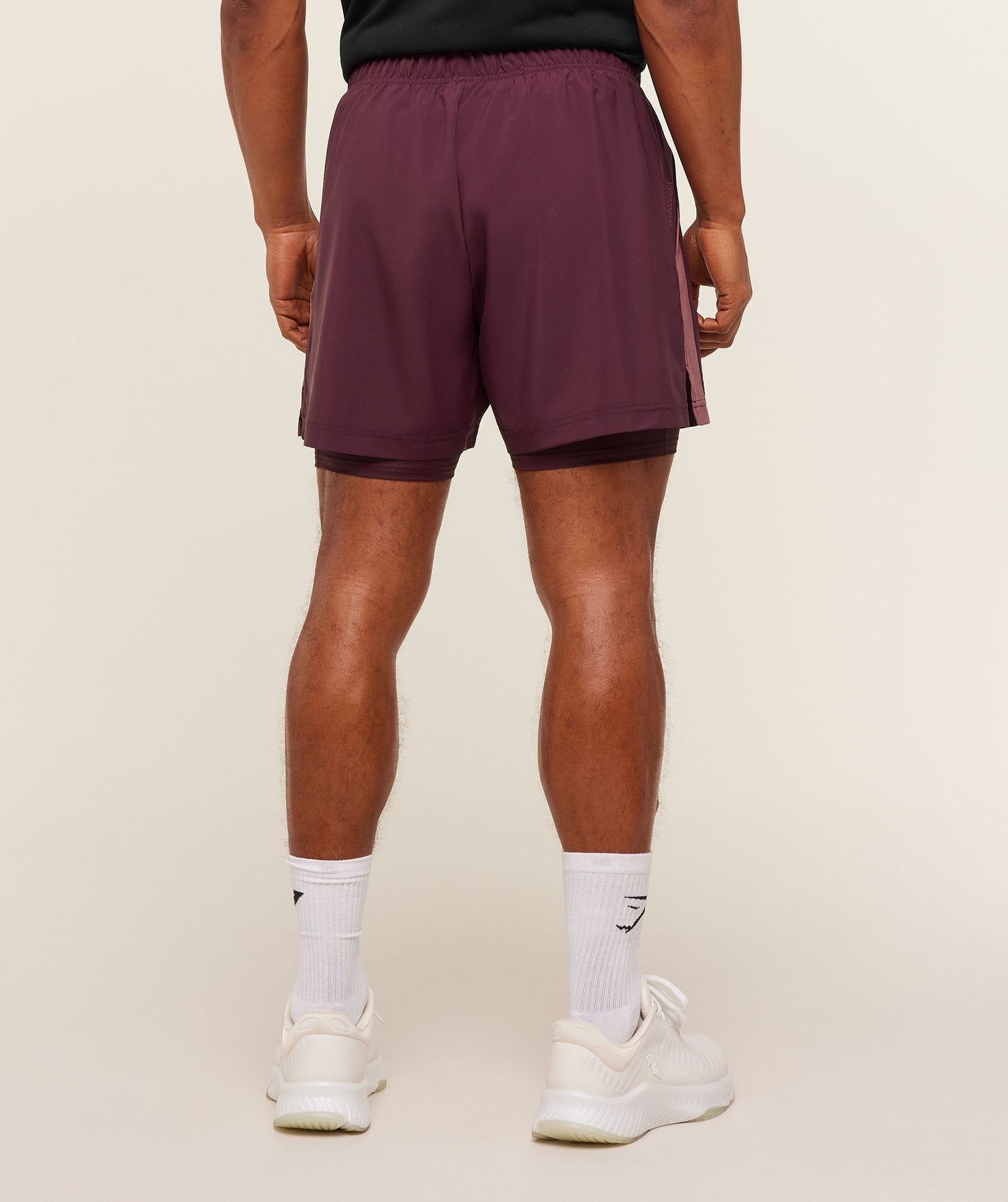 Gymshark Sport 5" 2 in 1 Shorts - Impact Burgundy/Reset Pink