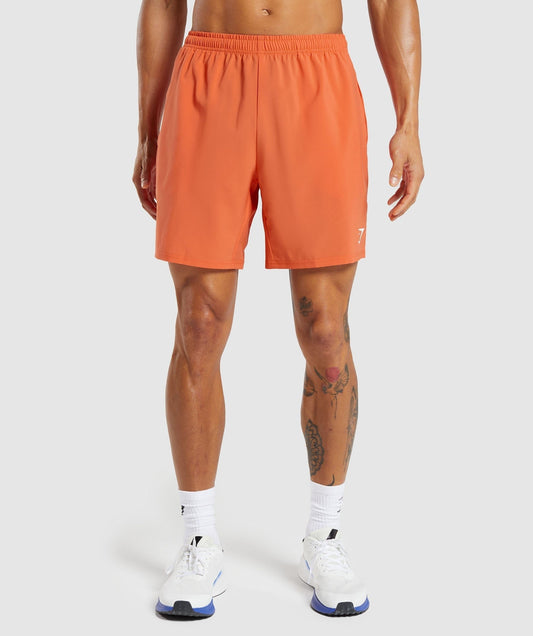 Gymshark Arrival 7" Shorts - Ignite Orange