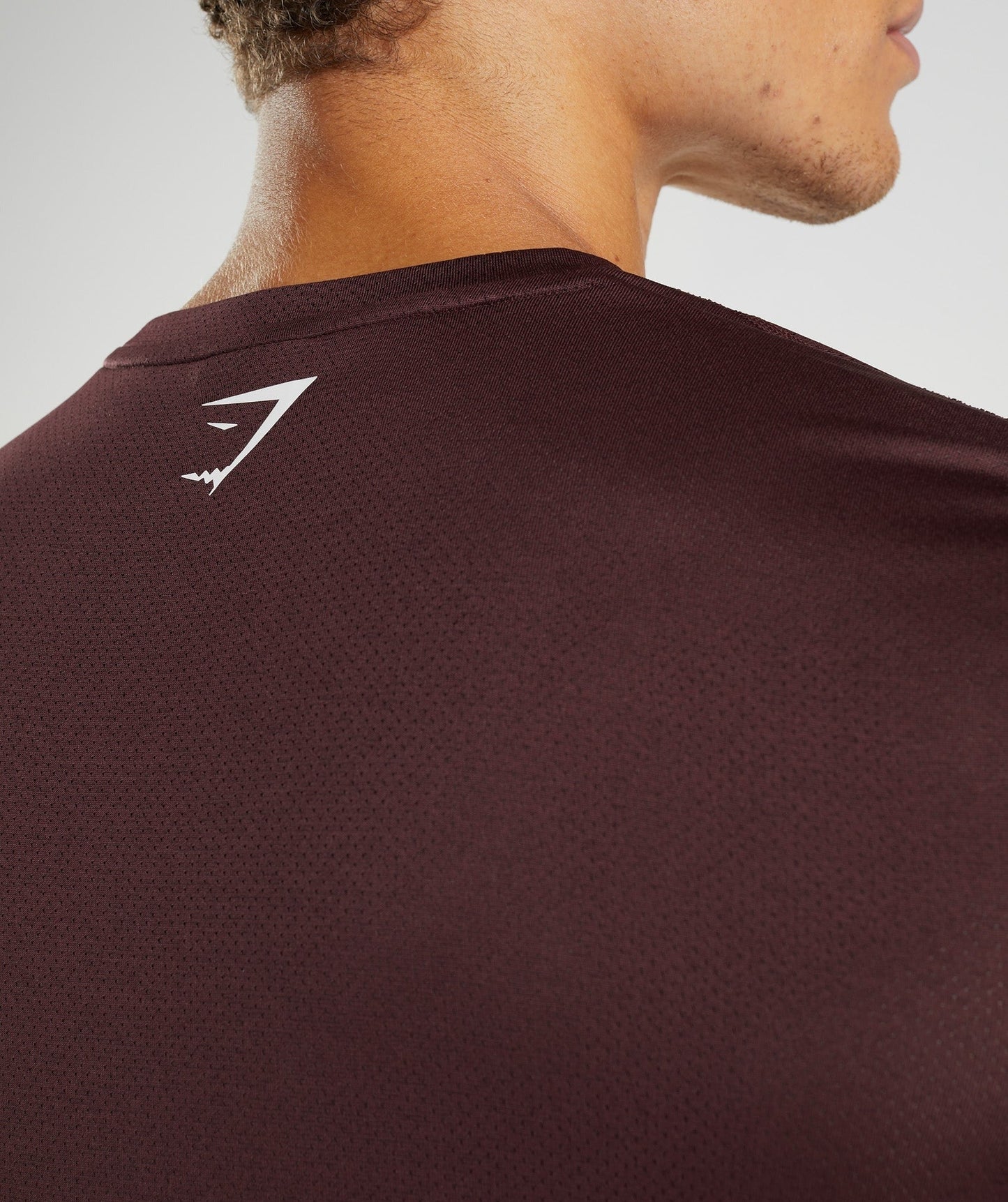 Gymshark Sport Long Sleeve T-Shirt - Baked Maroon/Black Marl