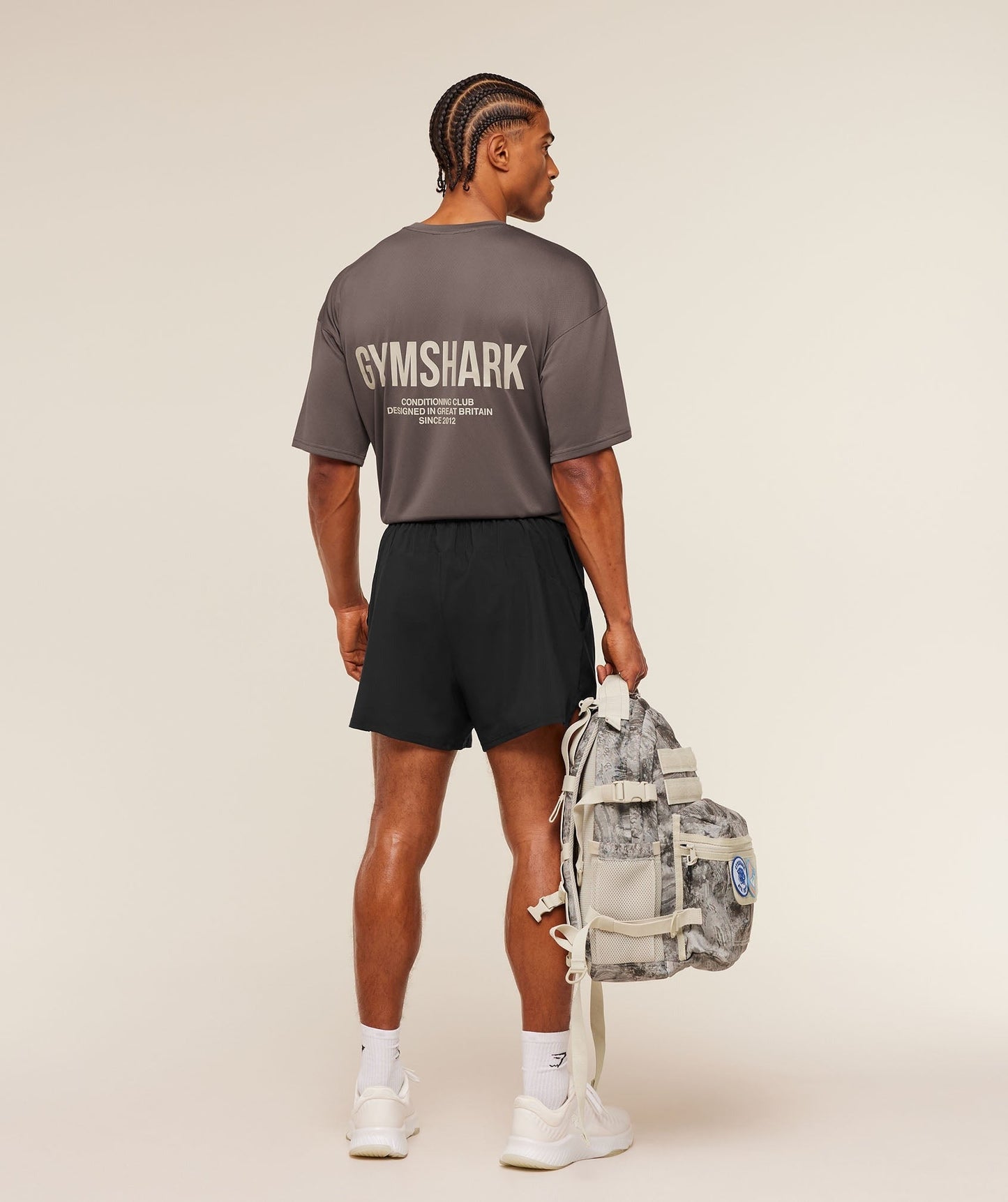Gymshark Conditioning Club Oversized T-Shirt - Cool Brown/Tinted White