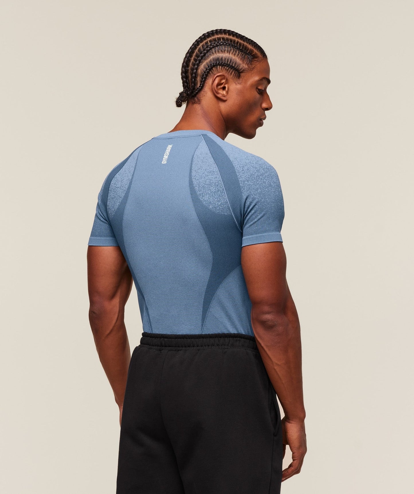 Gymshark Shadow Seamless T Shirt - Faded Blue