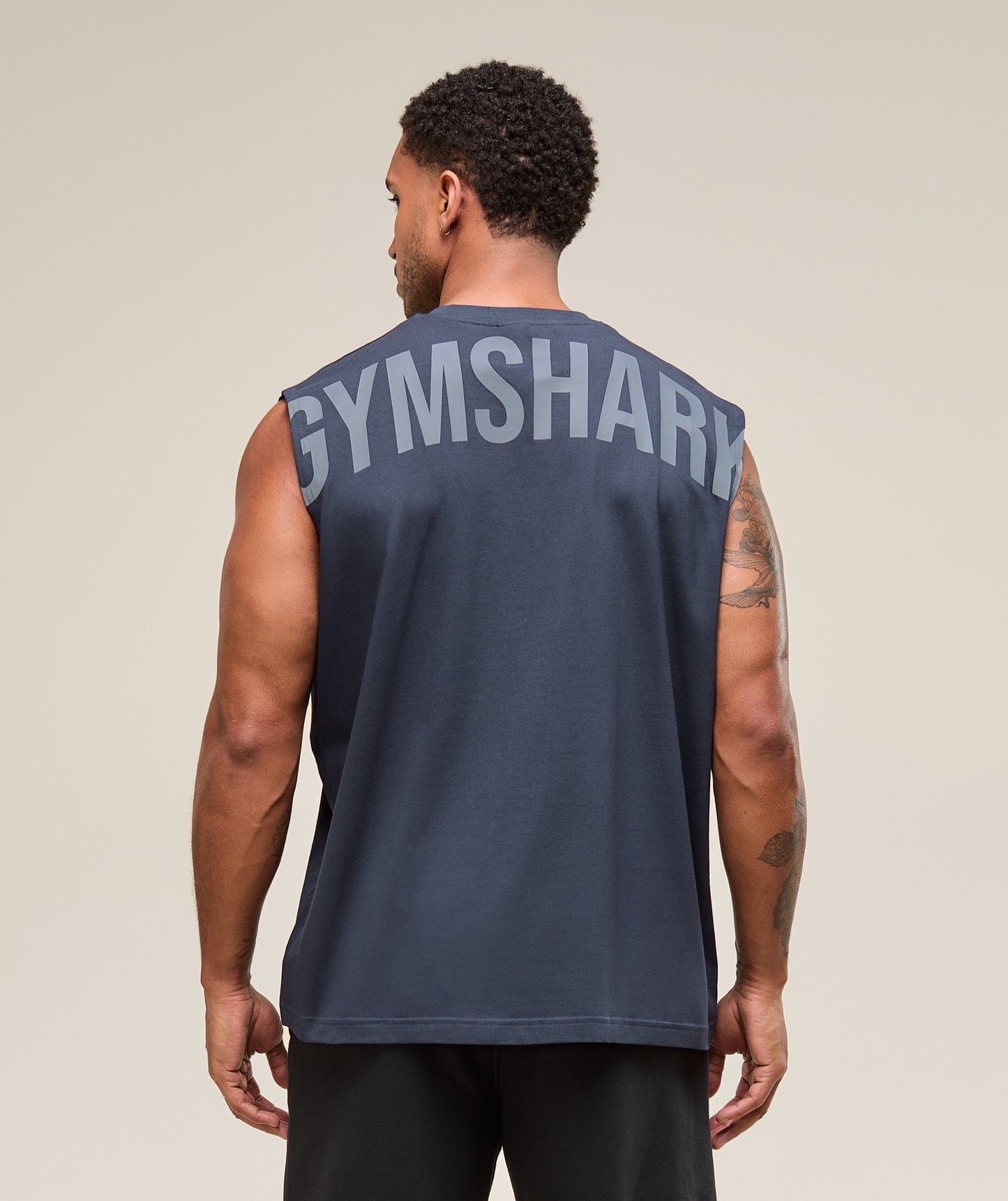 Gymshark Power Cut Off Tank - Heavy Blue