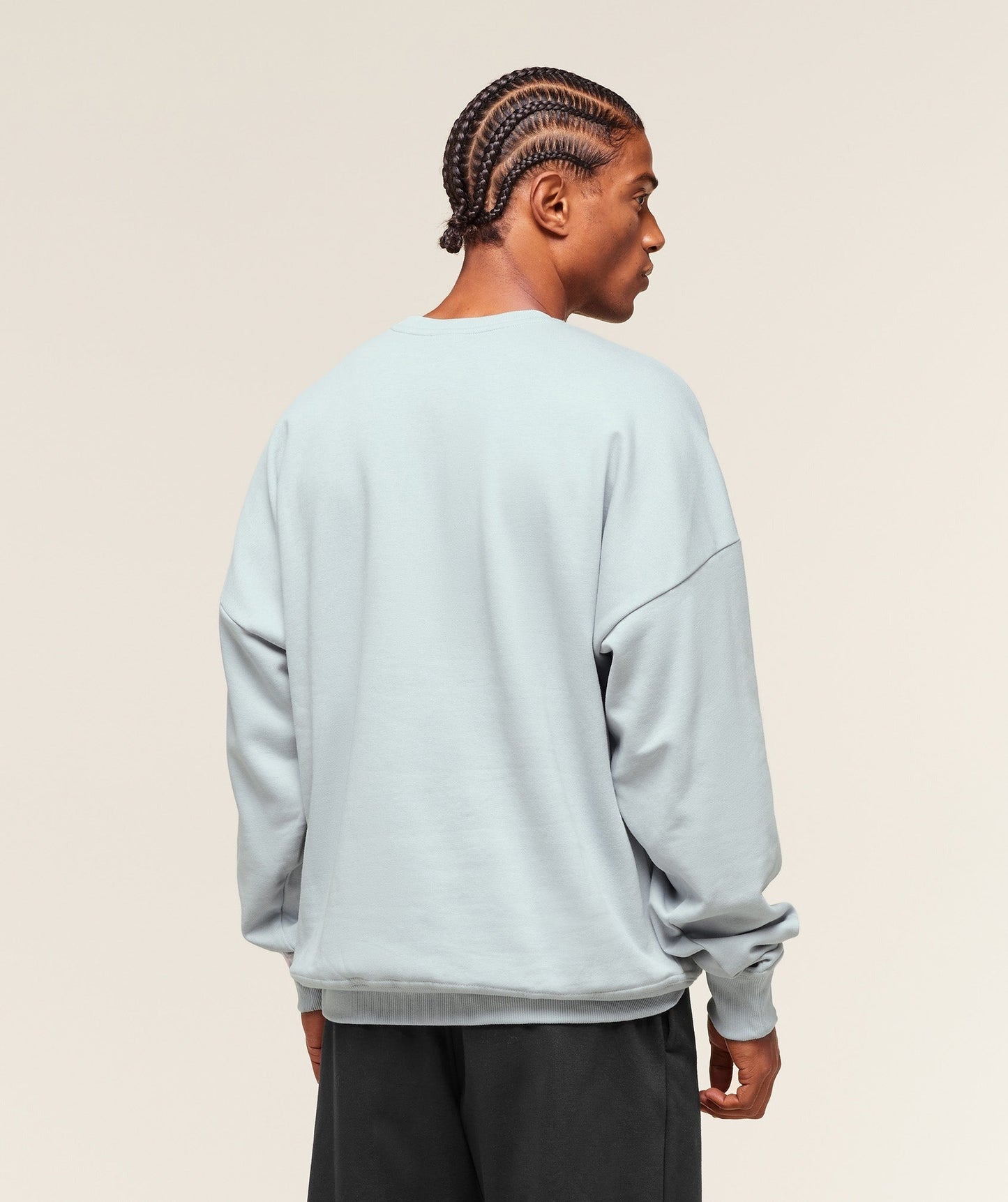 Gymshark Oversized Crest Crew - Smoke Blue