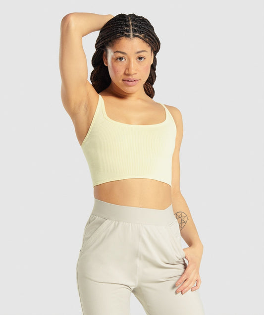 Gymshark Pause Seamless Bralette - Yellow