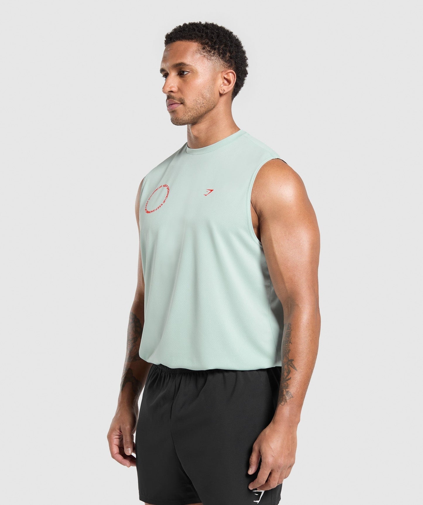 Gymshark Keep Showing Up Tank - Morning Blue