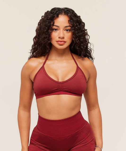 Gymshark x Analis Seamless Sports Bra - Reps Red/Carmine Red