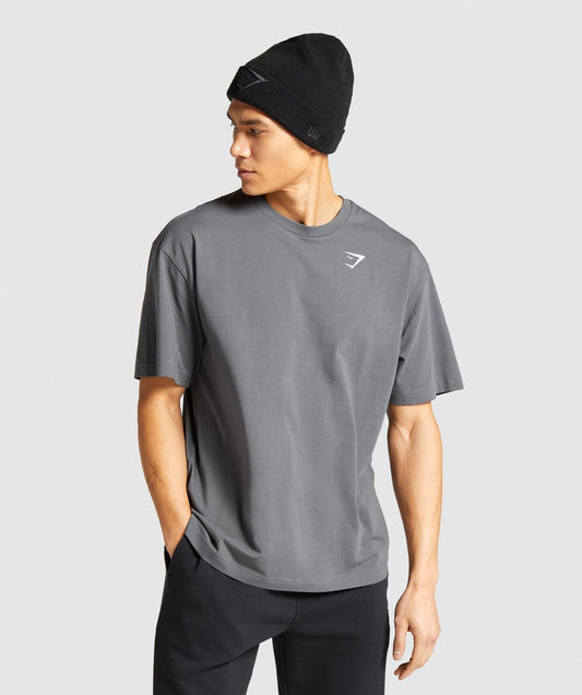 Gymshark Essential Oversized T-Shirt - Charcoal