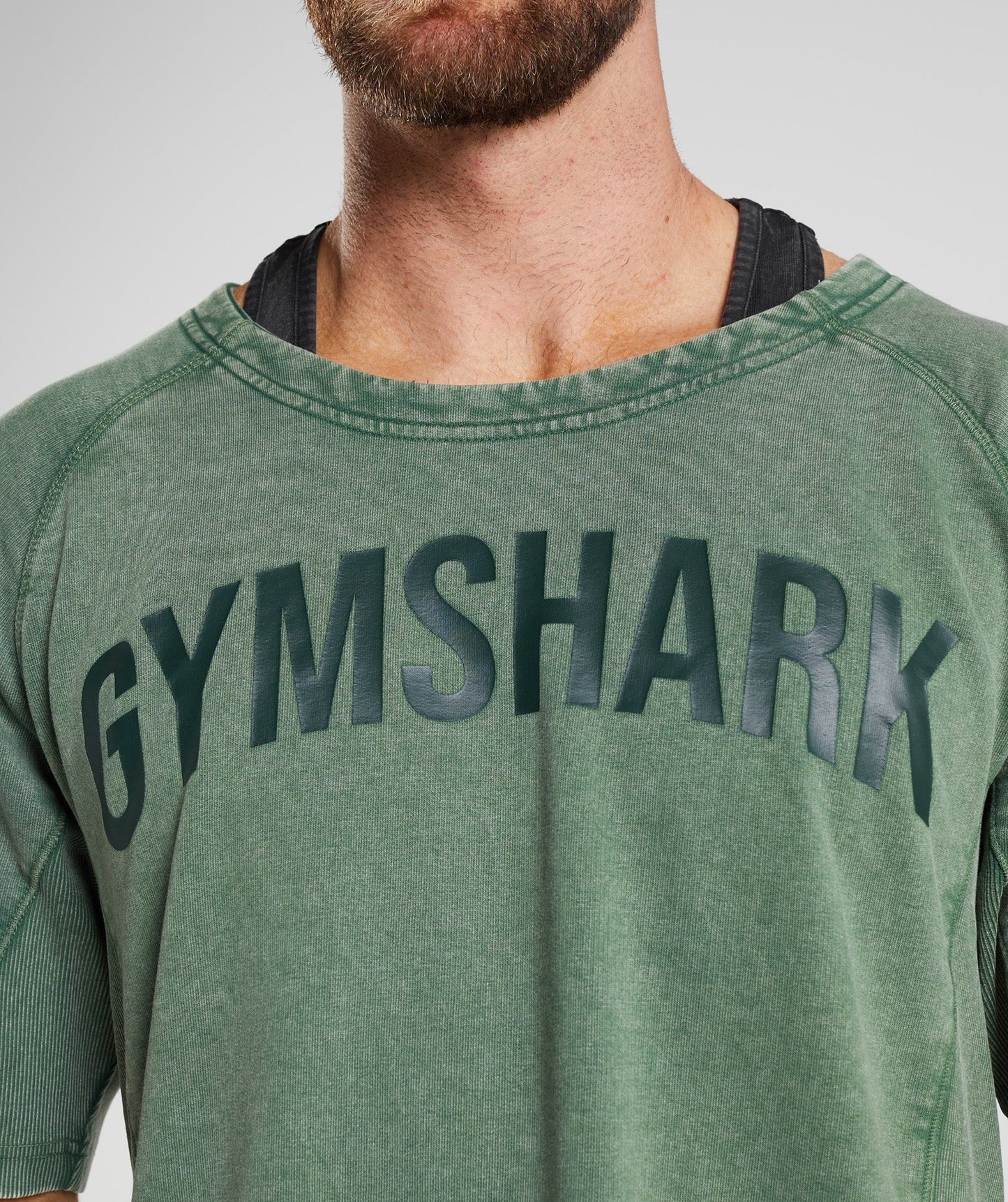 Gymshark Power Washed Rag Top - Iguana Green