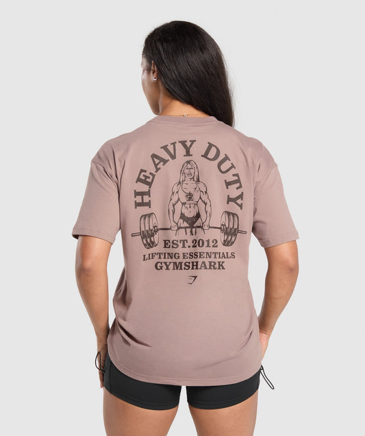 Gymshark Heavy Duty Oversized T-Shirt - Powder Mauve