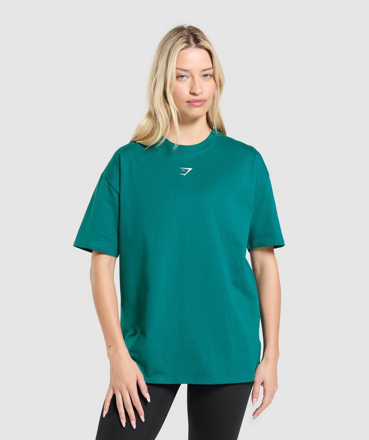 Gymshark Trace Graphic Oversized T-Shirt - Functional Teal