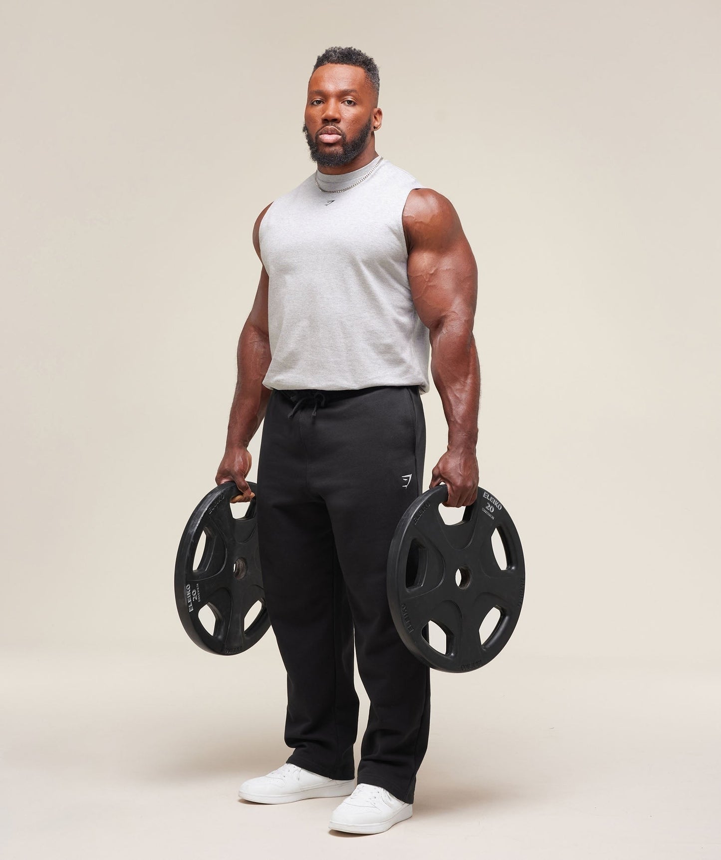 Gymshark Heavy Duty Tank - Light Grey Core Marl