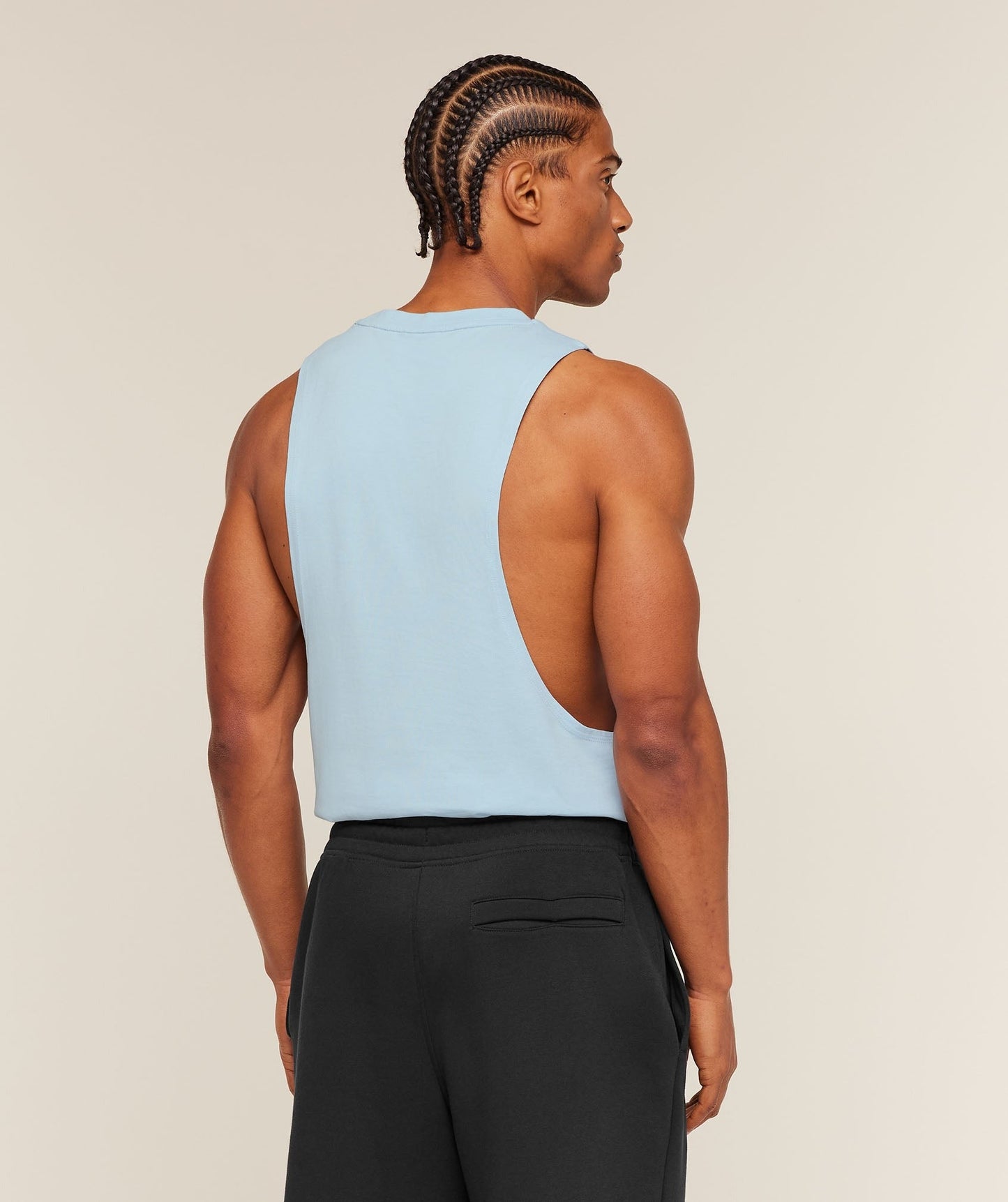 Gymshark Legacy Drop Arm Tank - Chilled Blue