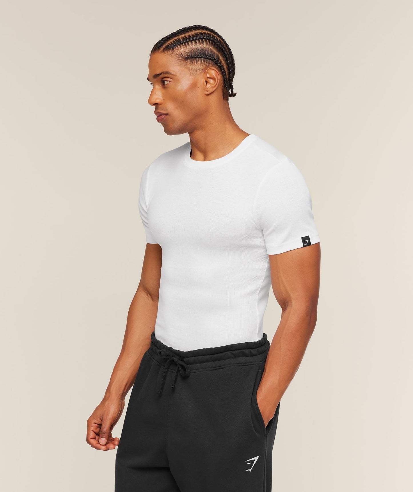 Gymshark Ribbed T-Shirt - White