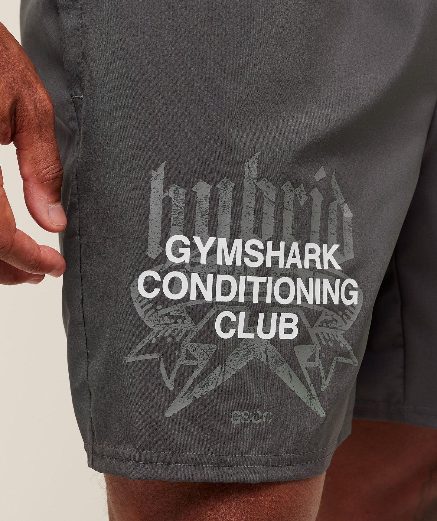 Gymshark Hybrid Graphic 7" Shorts - Grey