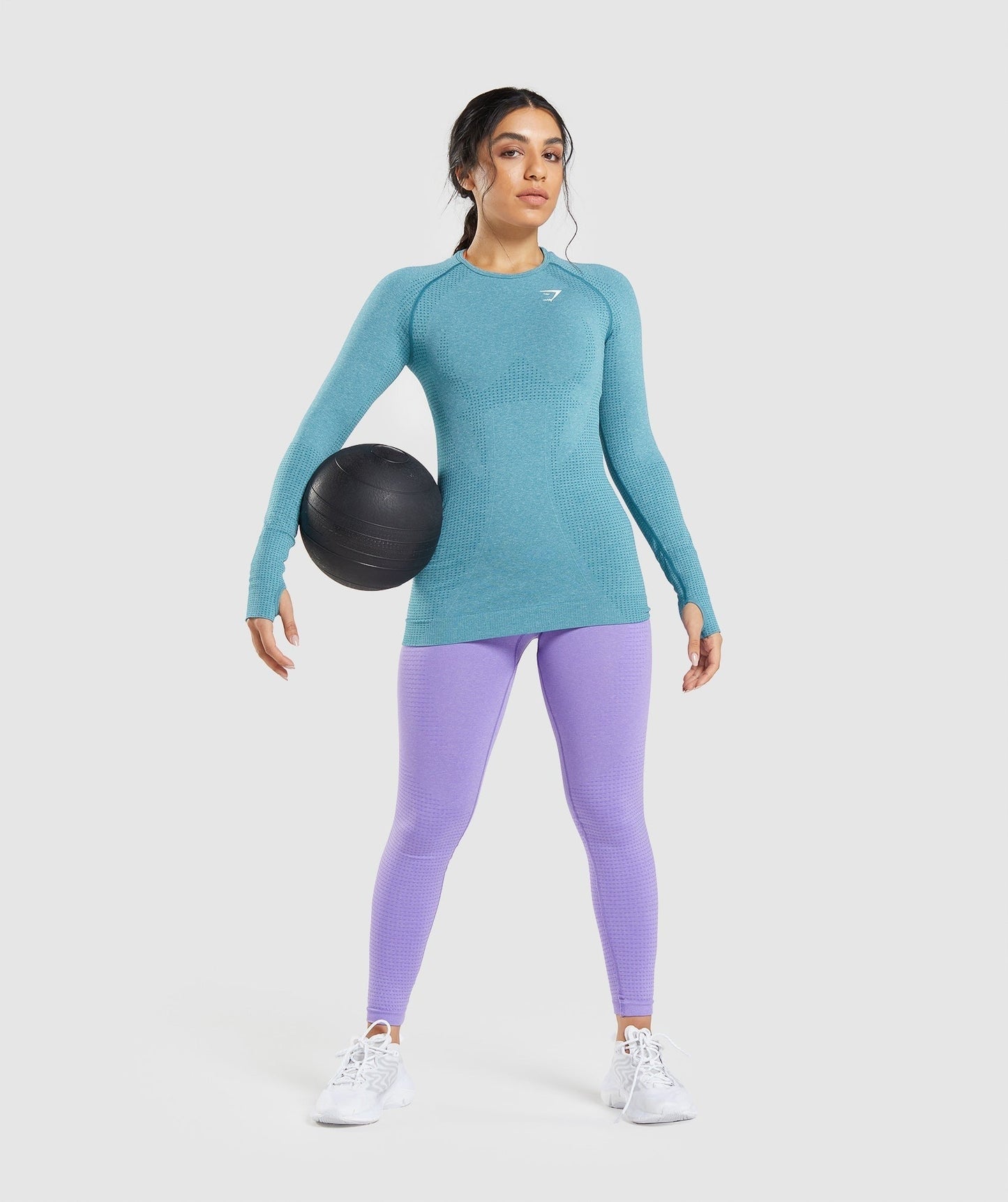 Gymshark Vital Long Sleeve Top - Tahoe Teal Marl