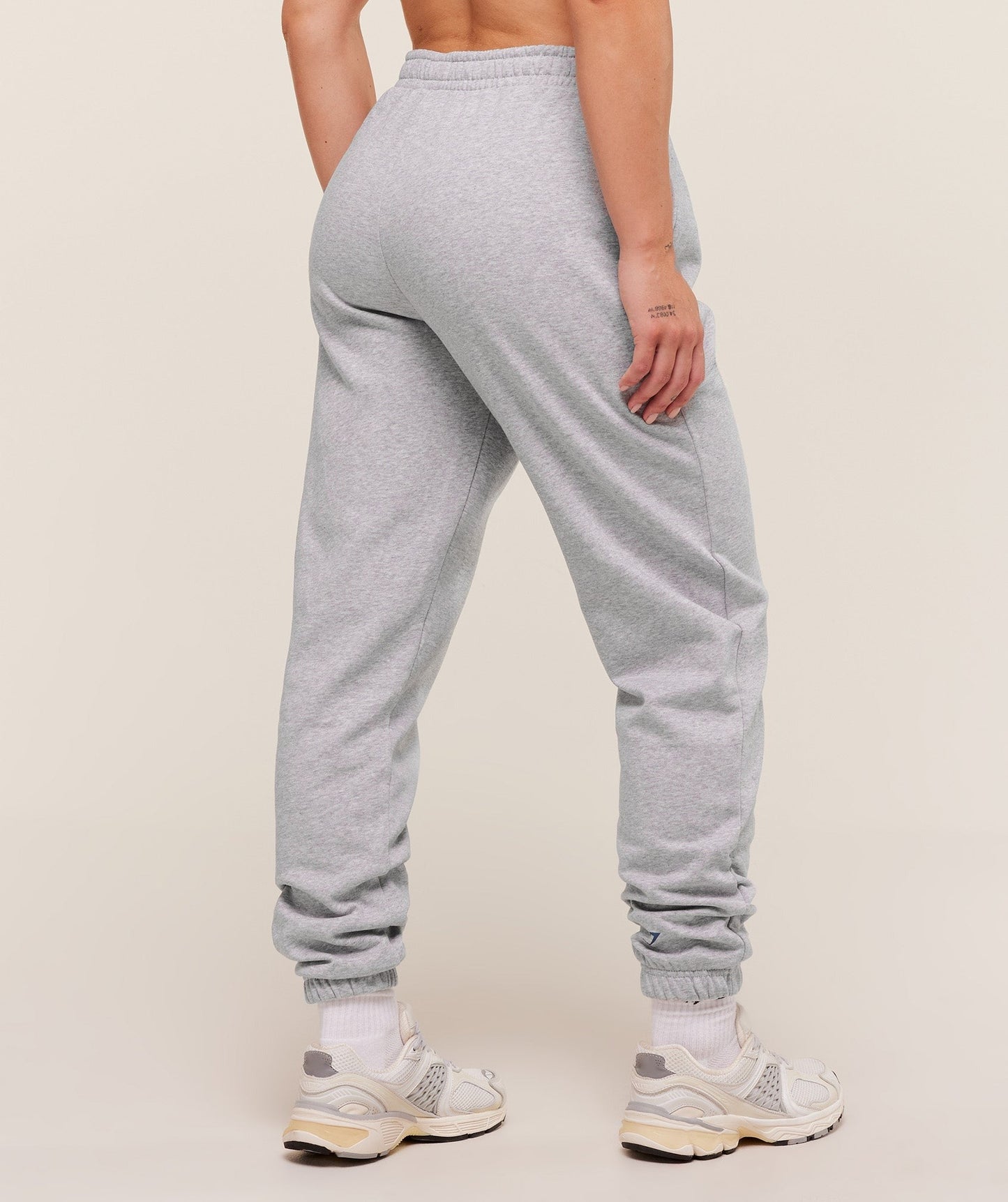 Gymshark Lifting Club Graphic Joggers - Light Grey Core Marl