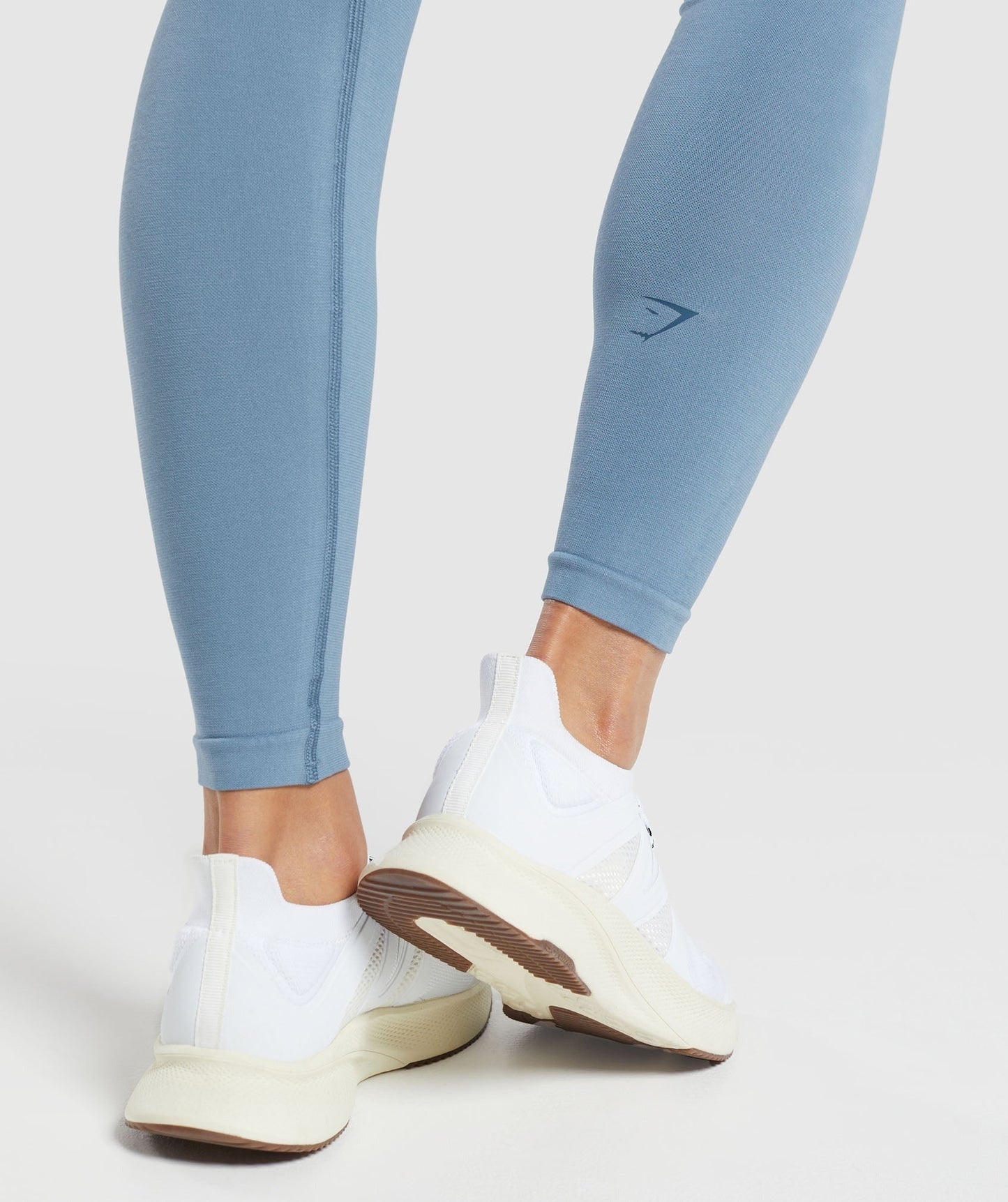 Gymshark Cotton Seamless Leggings - Faded Blue