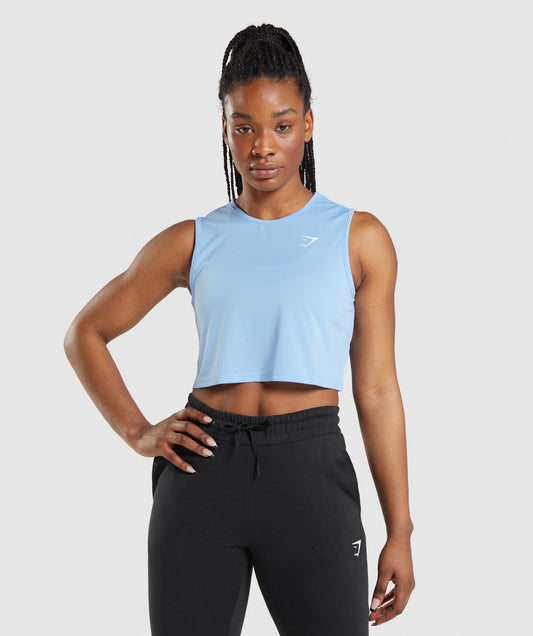 Gymshark Training Crop Tank - Moonstone Blue