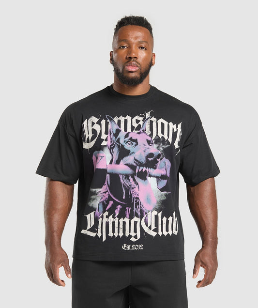Gymshark Doberman Graphic T-Shirt - Black